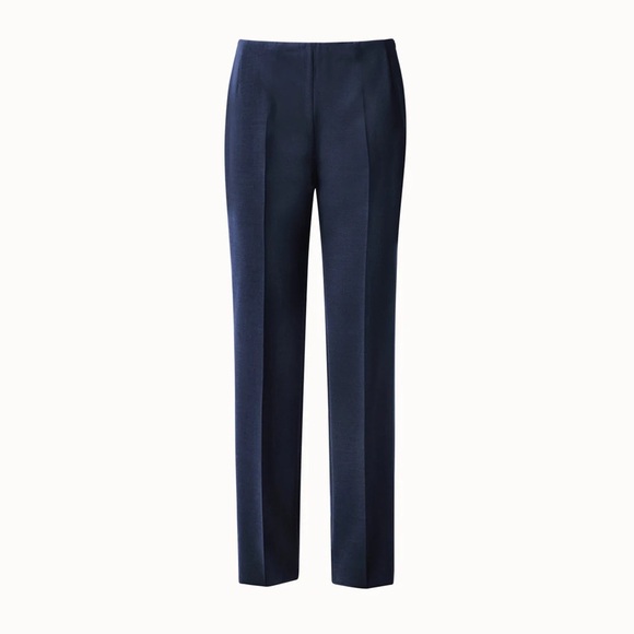 Akris - Straight Leg Pants in Wool - Navy - Picture 1 of 12